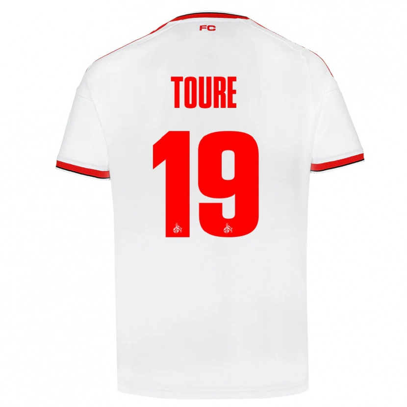 Danxen Homme Maillot Safyan Toure #19 Blanc Rouge Noir Tenues Domicile 2026/27 T-Shirt