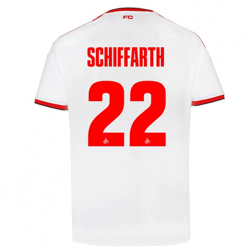 Danxen Homme Maillot Julia Schiffarth #22 Blanc Rouge Noir Tenues Domicile 2026/27 T-Shirt