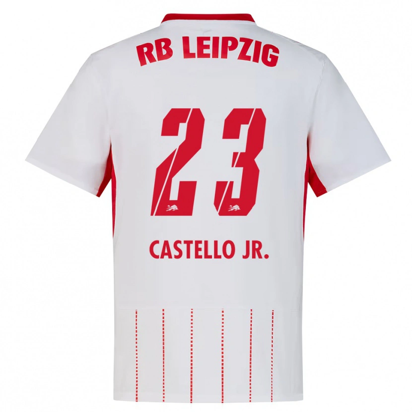 Danxen Homme Maillot Castello Lukeba #23 Rouge Blanc Jaune Tenues Domicile 2026/27 T-Shirt