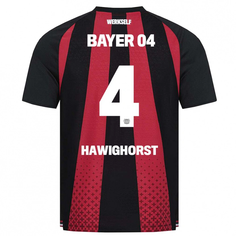 Danxen Homme Maillot Ben Hawighorst #4 Noir Blanc Rouge Tenues Domicile 2026/27 T-Shirt