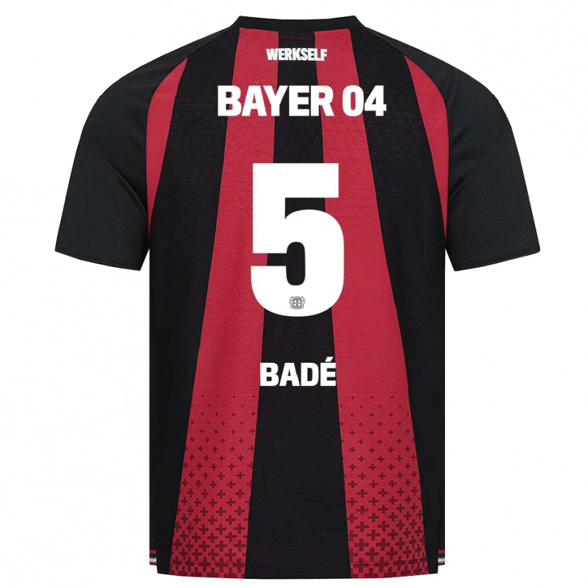 Danxen Homme Maillot Loïc Badé #5 Noir Blanc Rouge Tenues Domicile 2026/27 T-Shirt