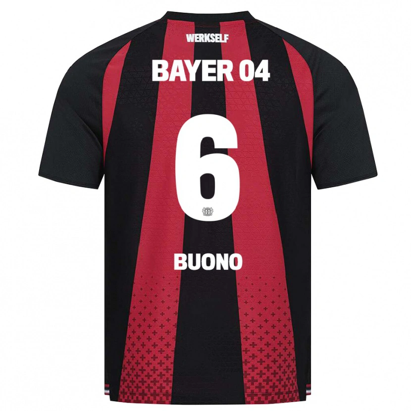 Danxen Homme Maillot Francesco Buono #6 Noir Blanc Rouge Tenues Domicile 2026/27 T-Shirt