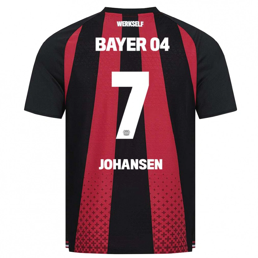 Danxen Homme Maillot Cecilie Johansen #7 Noir Blanc Rouge Tenues Domicile 2026/27 T-Shirt