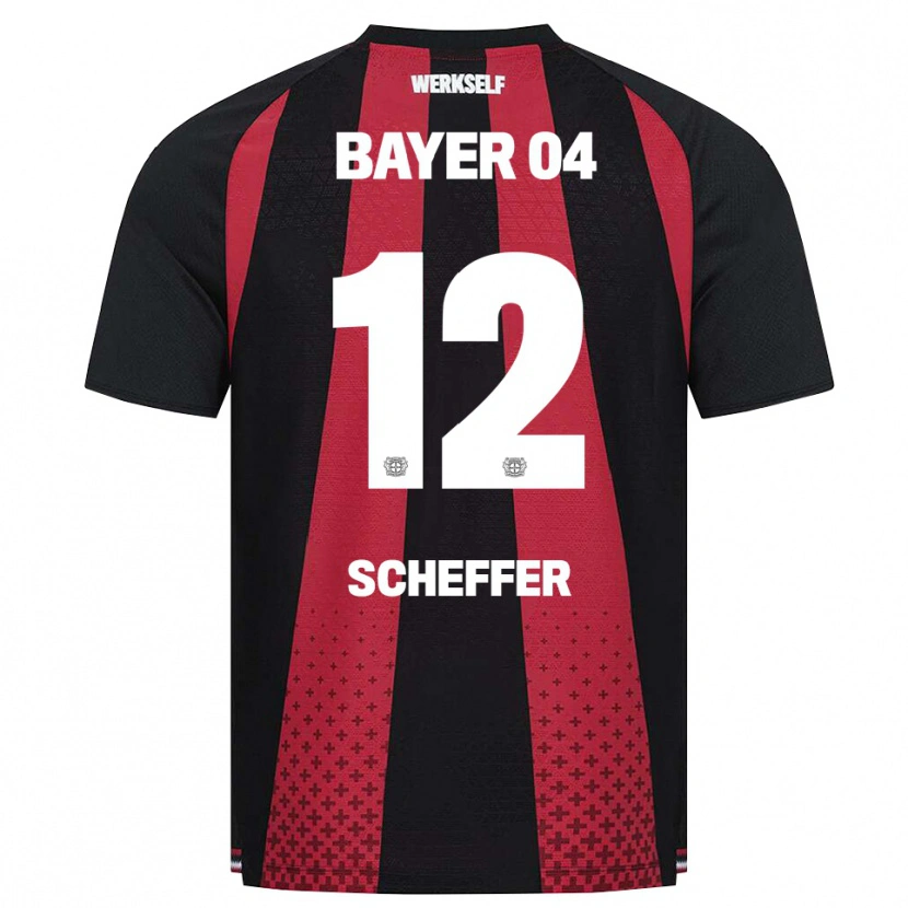 Danxen Homme Maillot Dani Scheffer #12 Noir Blanc Rouge Tenues Domicile 2026/27 T-Shirt