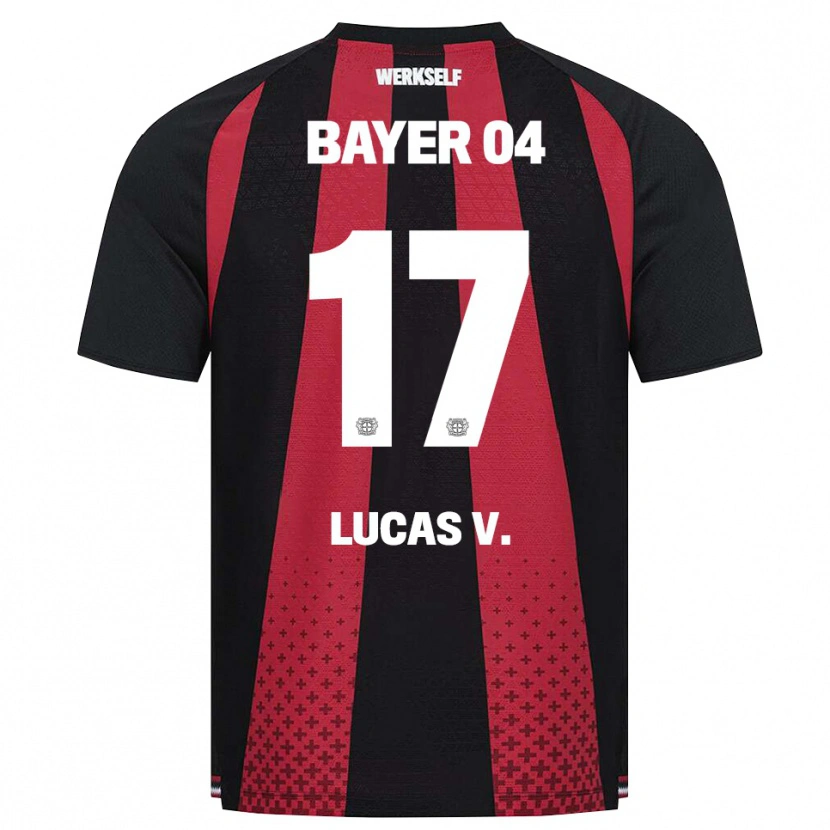 Danxen Homme Maillot Lucas Vázquez #17 Noir Blanc Rouge Tenues Domicile 2026/27 T-Shirt