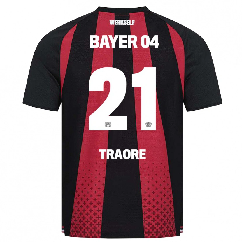 Danxen Homme Maillot Amaël-Demba Traoré #21 Noir Blanc Rouge Tenues Domicile 2026/27 T-Shirt