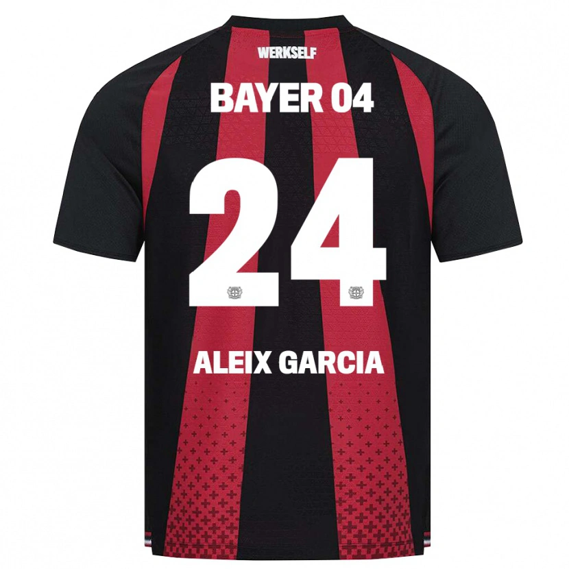 Danxen Homme Maillot Aleix García #24 Noir Blanc Rouge Tenues Domicile 2026/27 T-Shirt