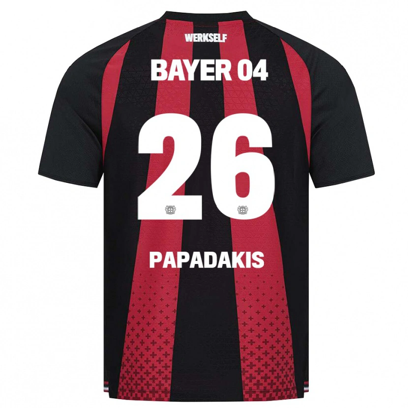 Danxen Homme Maillot Konstantinos Papadakis #26 Noir Blanc Rouge Tenues Domicile 2026/27 T-Shirt