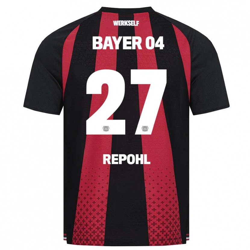 Danxen Homme Maillot Friederike Repohl #27 Noir Blanc Rouge Tenues Domicile 2026/27 T-Shirt