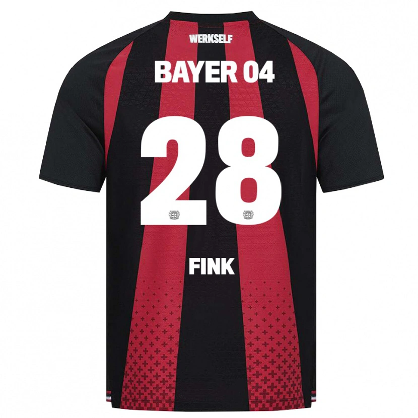 Danxen Homme Maillot Felix Fink #28 Noir Blanc Rouge Tenues Domicile 2026/27 T-Shirt