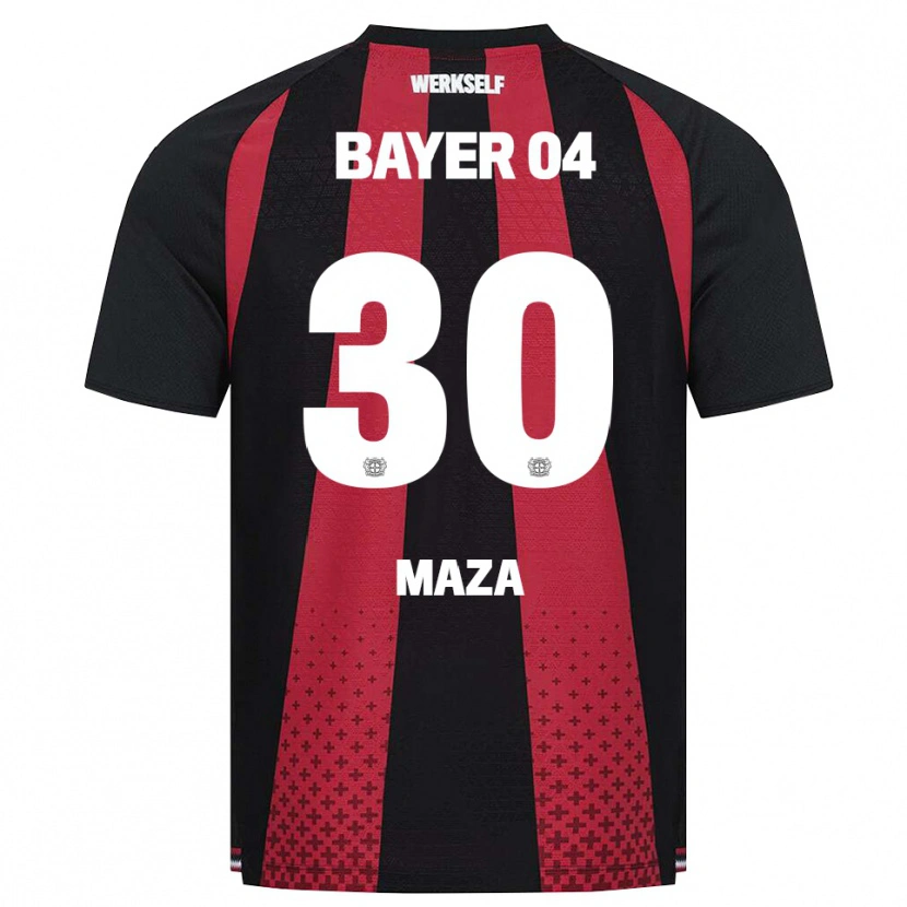 Danxen Homme Maillot Ibrahim Maza #30 Noir Blanc Rouge Tenues Domicile 2026/27 T-Shirt