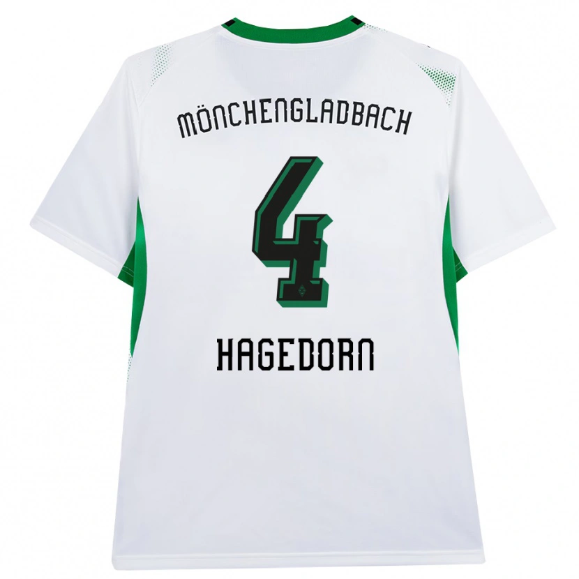 Danxen Homme Maillot Niels Hagedorn #4 Blanc Noir Vert Tenues Domicile 2026/27 T-Shirt