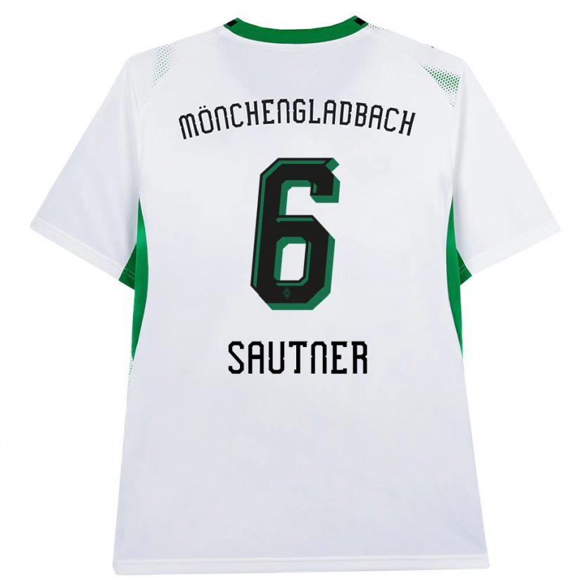 Danxen Homme Maillot Piet Sautner #6 Blanc Noir Vert Tenues Domicile 2026/27 T-Shirt