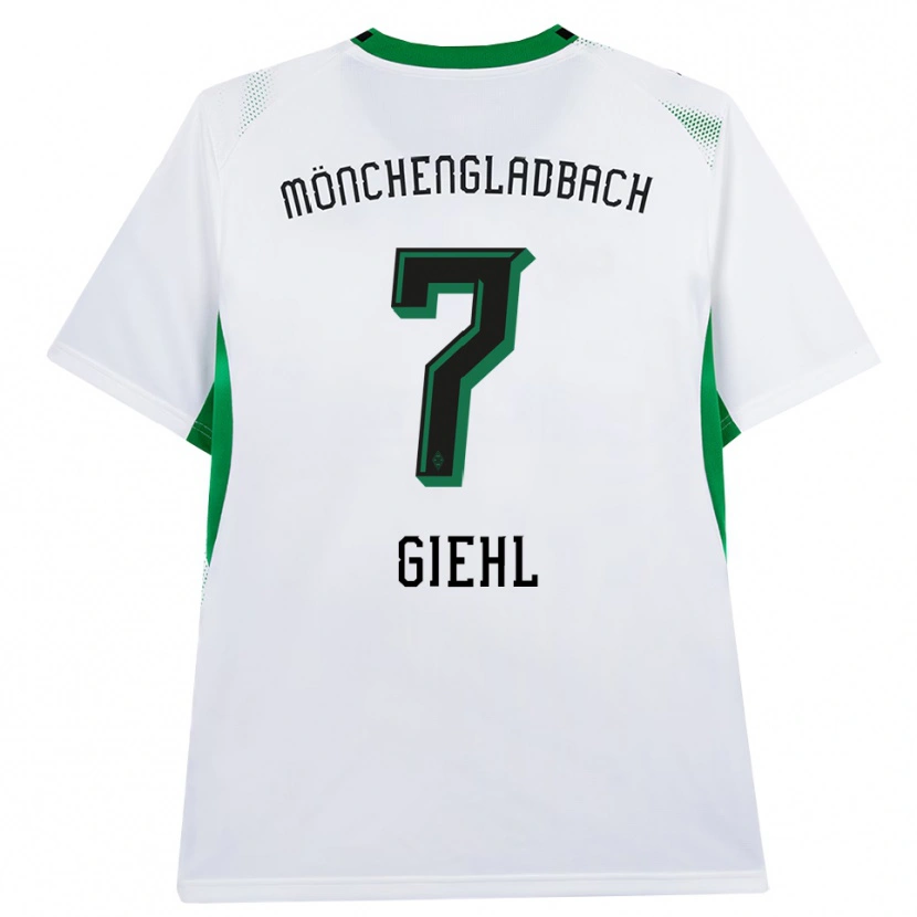 Danxen Homme Maillot Madita Giehl #7 Blanc Noir Vert Tenues Domicile 2026/27 T-Shirt