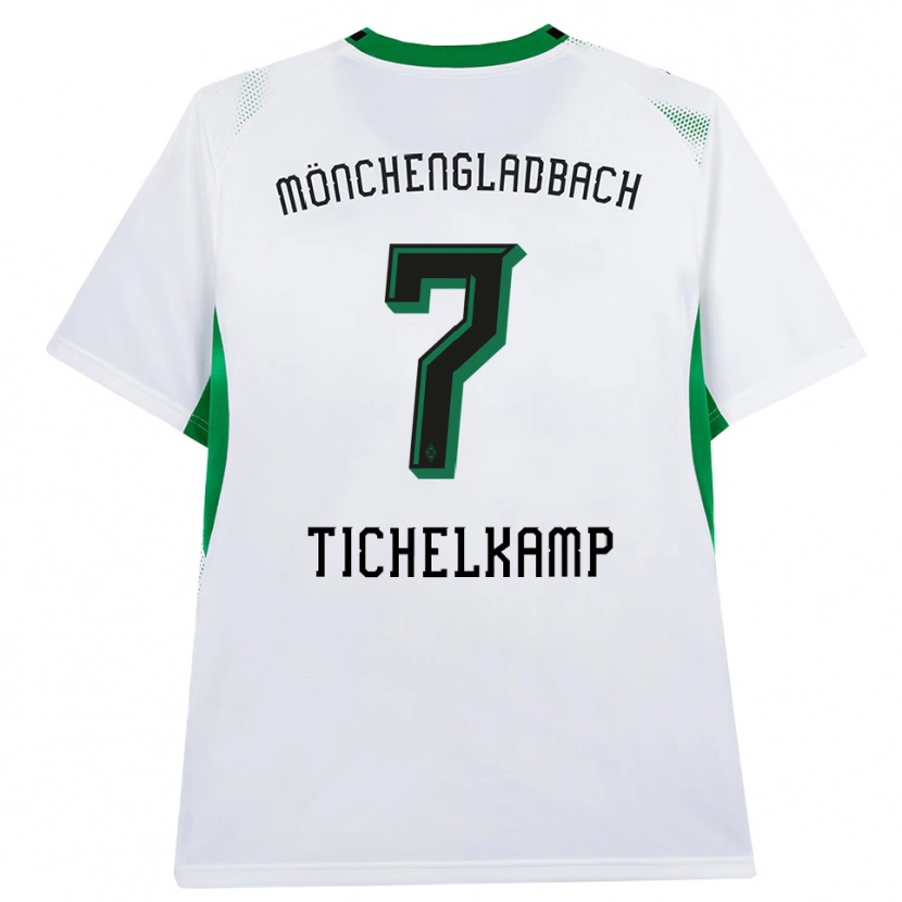 Danxen Homme Maillot Emily Tichelkamp #7 Blanc Noir Vert Tenues Domicile 2026/27 T-Shirt