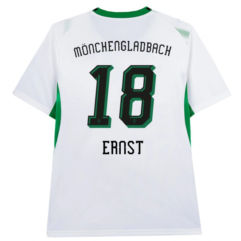 Danxen Homme Maillot Jesse Ernst #18 Blanc Noir Vert Tenues Domicile 2026/27 T-Shirt