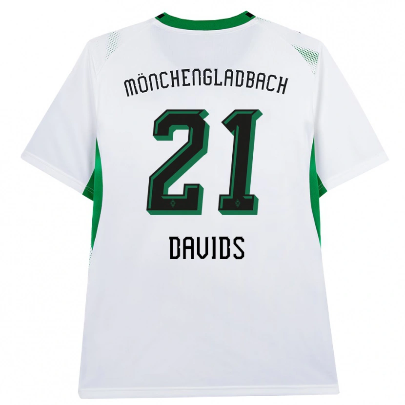 Danxen Homme Maillot Leander Davids #21 Blanc Noir Vert Tenues Domicile 2026/27 T-Shirt