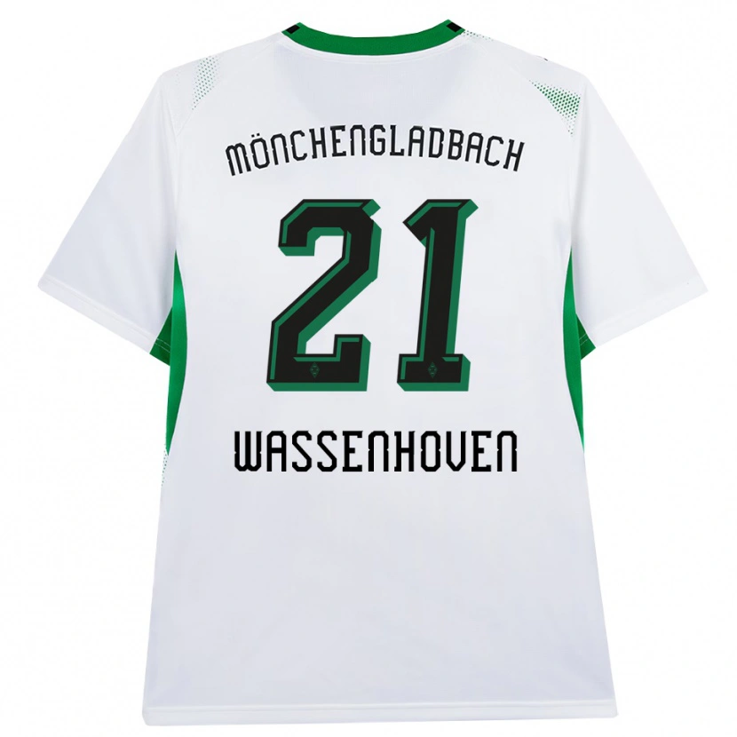 Danxen Homme Maillot Michelle Wassenhoven #21 Blanc Noir Vert Tenues Domicile 2026/27 T-Shirt