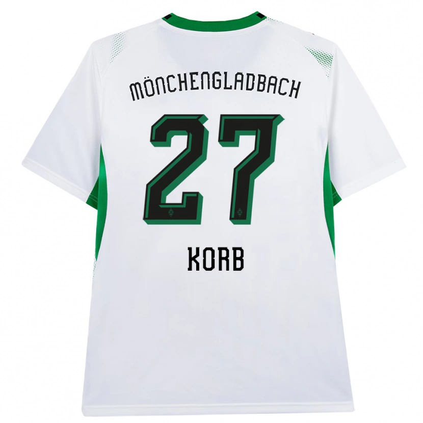 Danxen Homme Maillot Julian Korb #27 Blanc Noir Vert Tenues Domicile 2026/27 T-Shirt