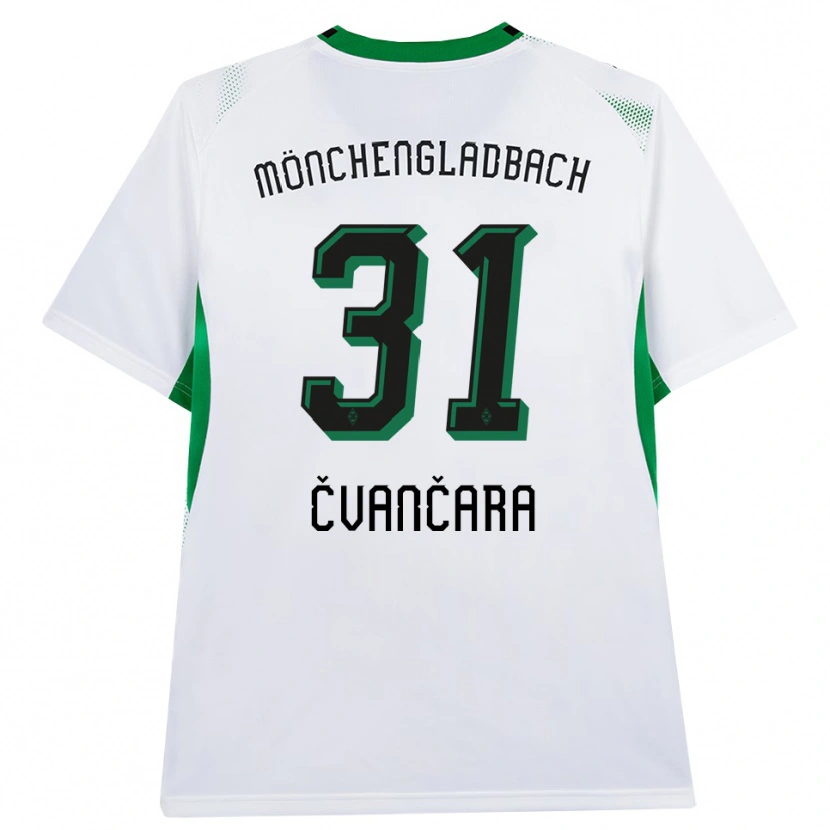 Danxen Homme Maillot Tomas Cvancara #31 Blanc Noir Vert Tenues Domicile 2026/27 T-Shirt