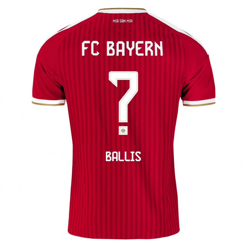 Danxen Homme Maillot Benjamin Ballis #0 Rouge Blanc Bleu Tenues Domicile 2026/27 T-Shirt