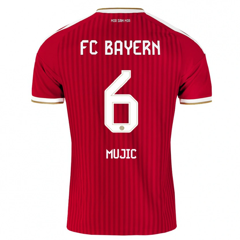 Danxen Homme Maillot Tarik Mujic #6 Rouge Blanc Bleu Tenues Domicile 2026/27 T-Shirt