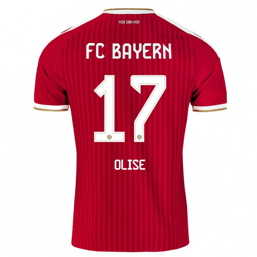 Danxen Homme Maillot Michael Olise #17 Rouge Blanc Bleu Tenues Domicile 2026/27 T-Shirt