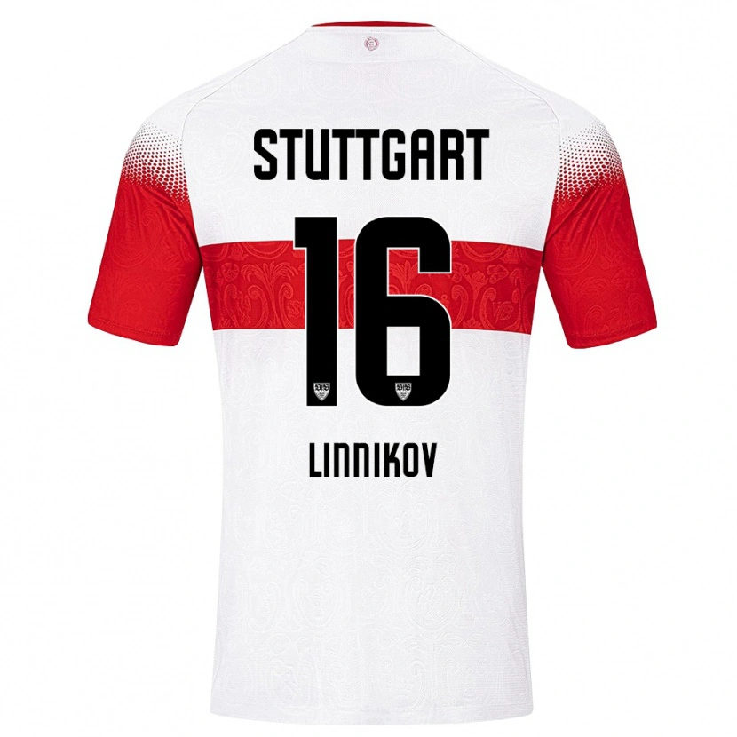 Danxen Homme Maillot Vsevolod Linnikov #16 Blanc Rouge Jaune Tenues Domicile 2026/27 T-Shirt