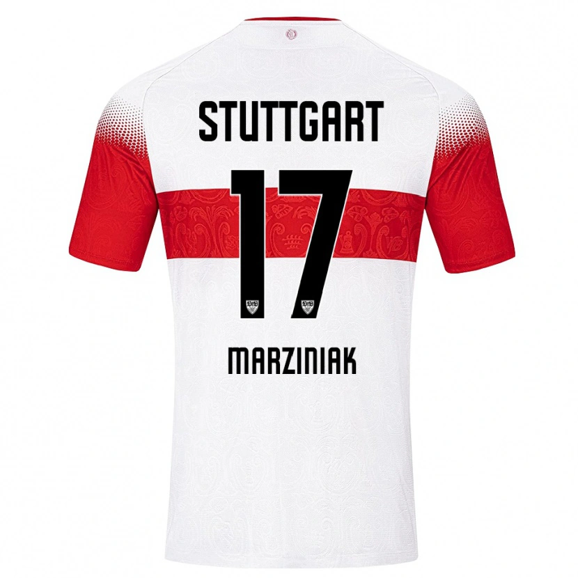 Danxen Homme Maillot Chiara Marziniak #17 Blanc Rouge Jaune Tenues Domicile 2026/27 T-Shirt