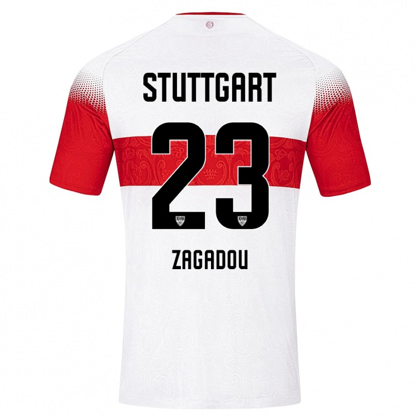 Danxen Homme Maillot Dan-Axel Zagadou #23 Blanc Rouge Jaune Tenues Domicile 2026/27 T-Shirt