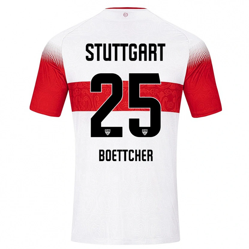 Danxen Homme Maillot Eve Boettcher #25 Blanc Rouge Jaune Tenues Domicile 2026/27 T-Shirt