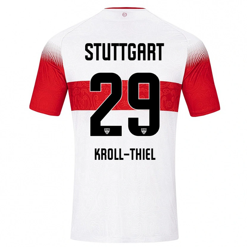 Danxen Homme Maillot Colin Kroll-Thiel #29 Blanc Rouge Jaune Tenues Domicile 2026/27 T-Shirt