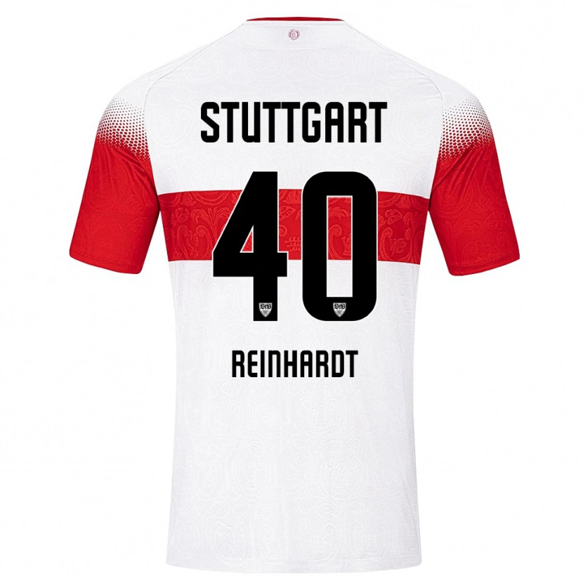Danxen Homme Maillot Peter Reinhardt #40 Blanc Rouge Jaune Tenues Domicile 2026/27 T-Shirt
