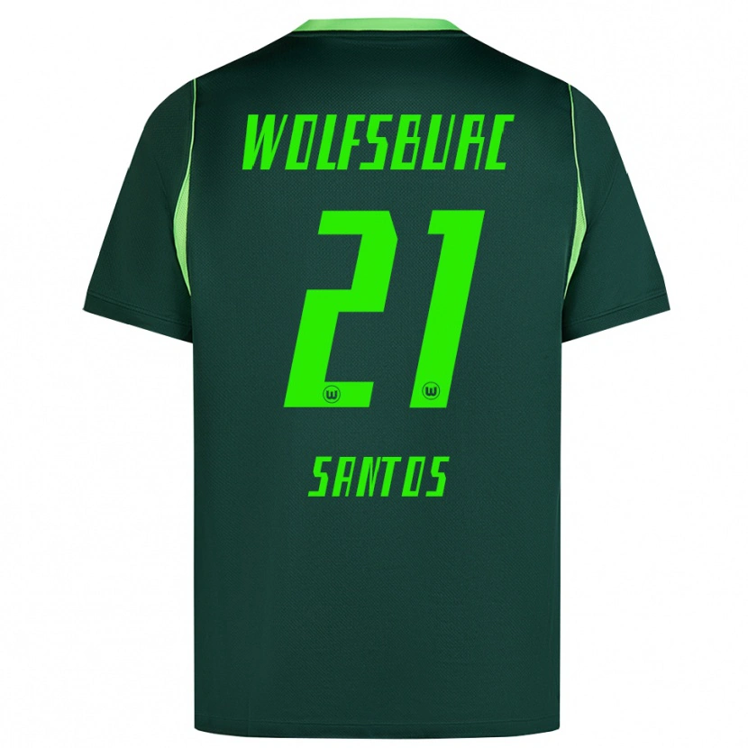 Danxen Homme Maillot Leonardo Santos #21 Vert Foncé Blanc Tenues Domicile 2026/27 T-Shirt