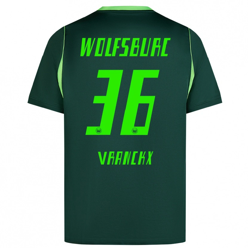 Danxen Homme Maillot Aster Vranckx #36 Vert Foncé Blanc Tenues Domicile 2026/27 T-Shirt