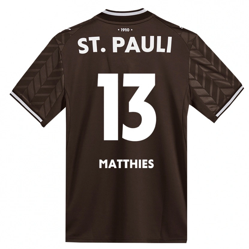Danxen Homme Maillot Leo Matthies #13 Café Blanc Tenues Domicile 2026/27 T-Shirt