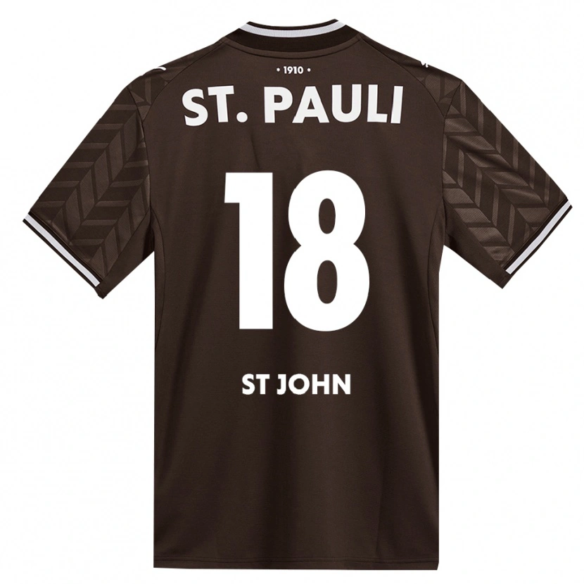 Danxen Homme Maillot Rawley St. John #18 Café Blanc Tenues Domicile 2026/27 T-Shirt