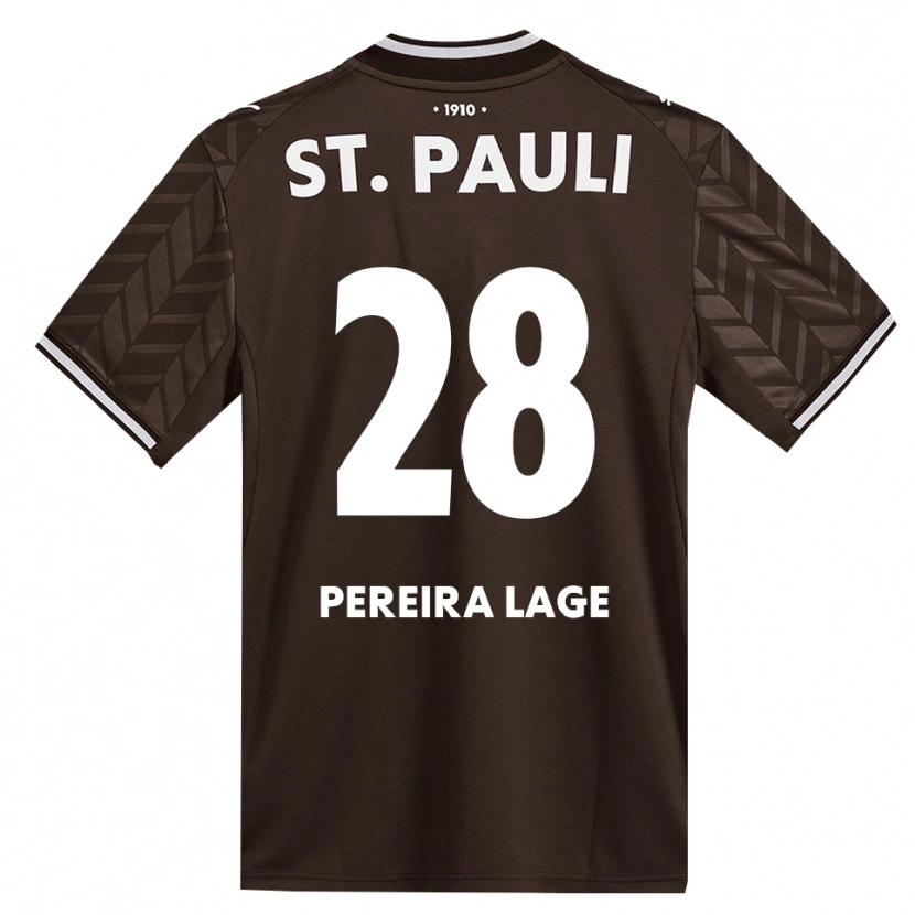 Danxen Homme Maillot Mathias Pereira Lage #28 Café Blanc Tenues Domicile 2026/27 T-Shirt