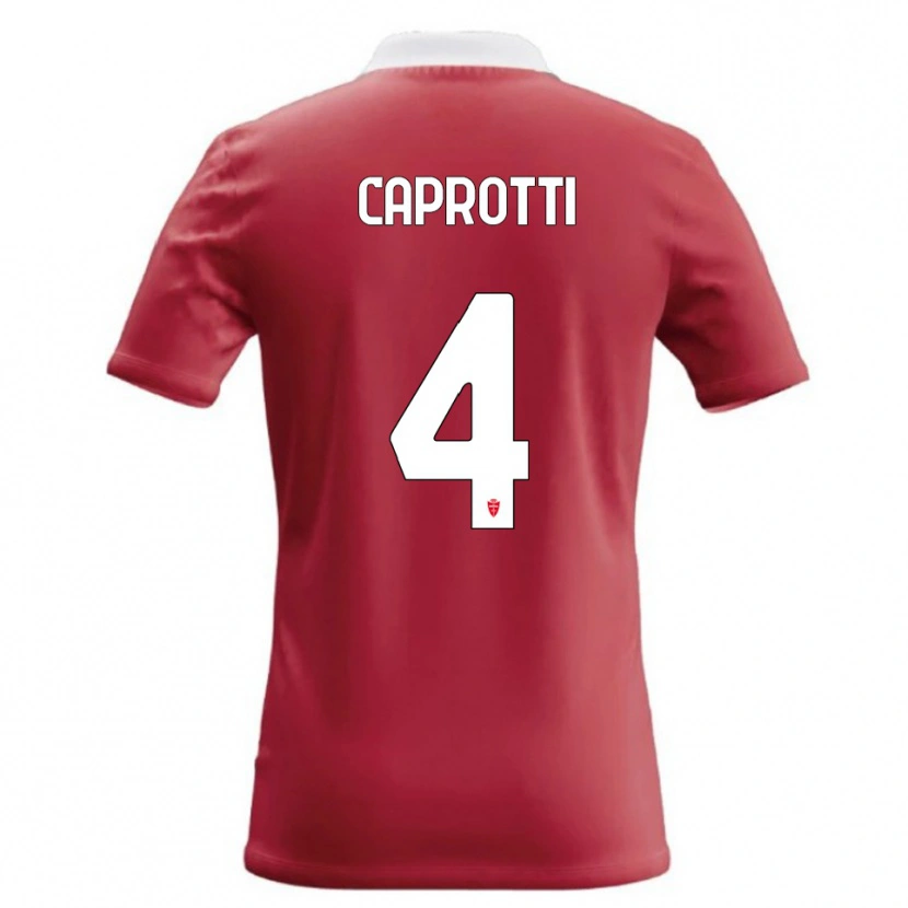 Danxen Homme Maillot Carlo Caprotti #4 Rouge Blanc Tenues Domicile 2026/27 T-Shirt