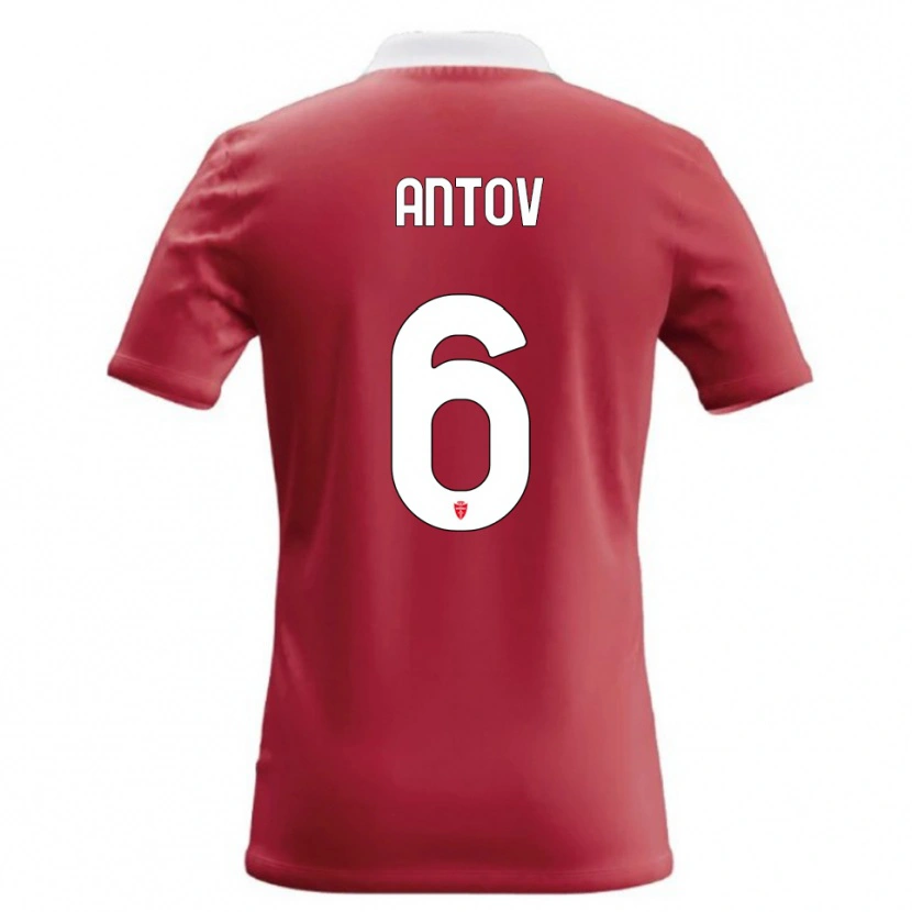 Danxen Homme Maillot Valentin Antov #6 Rouge Blanc Tenues Domicile 2026/27 T-Shirt
