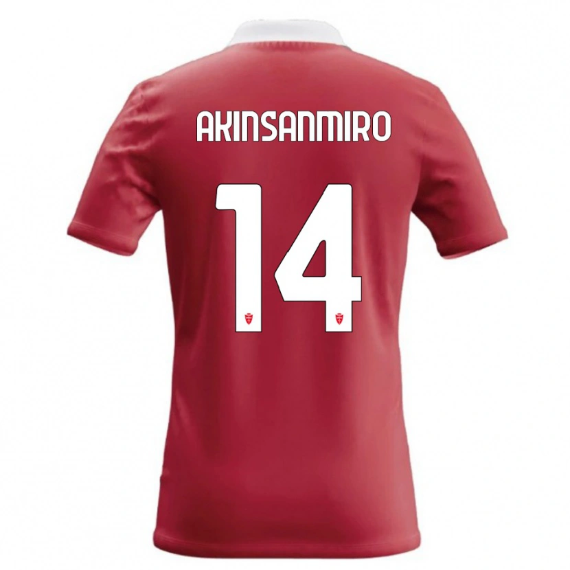 Danxen Homme Maillot Ebenezer Akinsanmiro #14 Rouge Blanc Tenues Domicile 2026/27 T-Shirt
