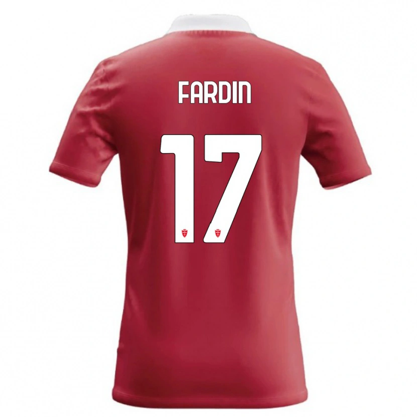 Danxen Homme Maillot Giulio Fardin #17 Rouge Blanc Tenues Domicile 2026/27 T-Shirt