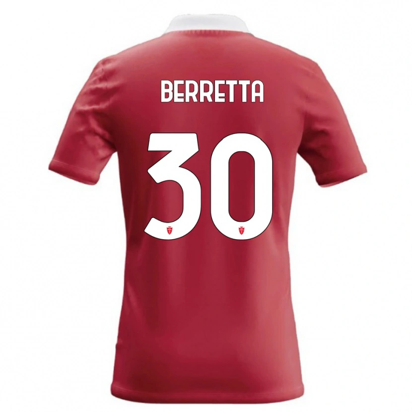 Danxen Homme Maillot Alessandro Berretta #30 Rouge Blanc Tenues Domicile 2026/27 T-Shirt