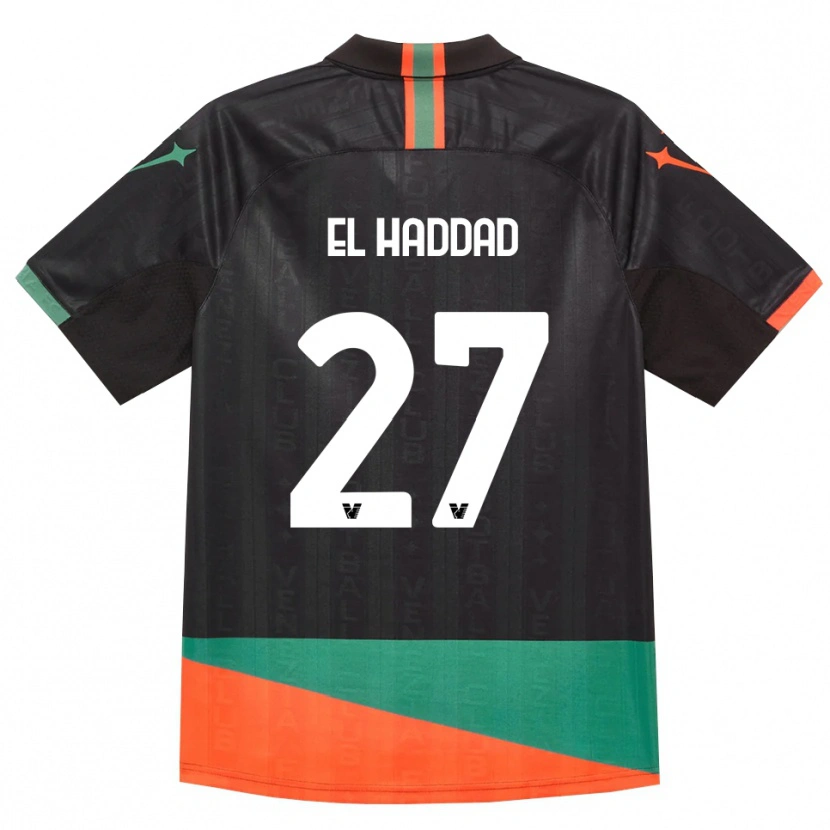 Danxen Homme Maillot Saad El Haddad #27 Noir Orange Vert Tenues Domicile 2026/27 T-Shirt