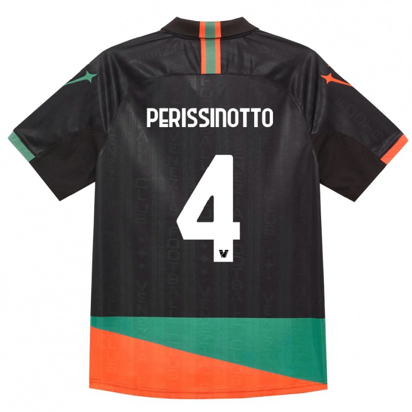 Danxen Homme Maillot Nicolò Perissinotto #4 Noir Orange Vert Tenues Domicile 2026/27 T-Shirt