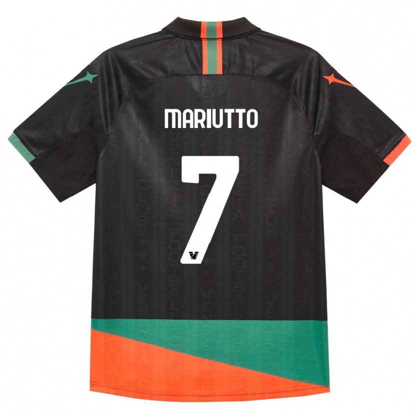 Danxen Homme Maillot Francesco Mariutto #7 Noir Orange Vert Tenues Domicile 2026/27 T-Shirt