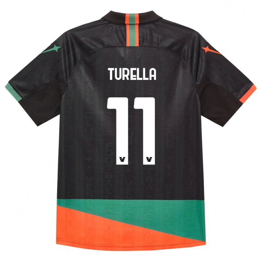 Danxen Homme Maillot Mattia Turella #11 Noir Orange Vert Tenues Domicile 2026/27 T-Shirt