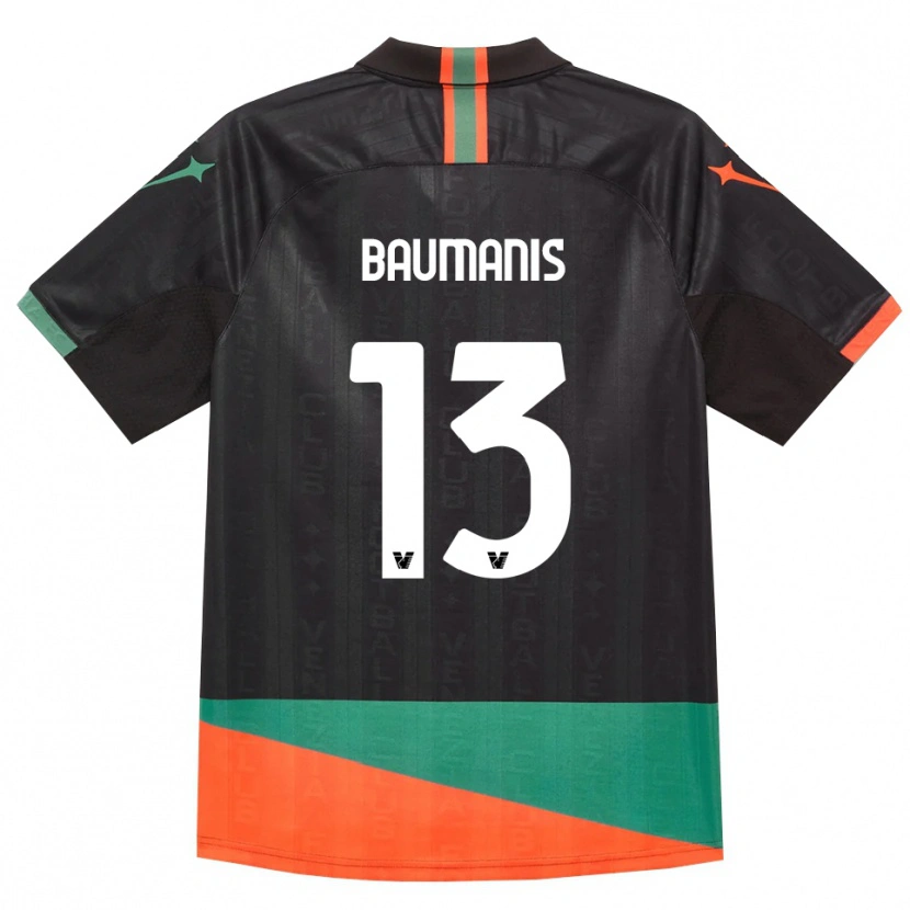 Danxen Homme Maillot Kristofers Baumanis #13 Noir Orange Vert Tenues Domicile 2026/27 T-Shirt