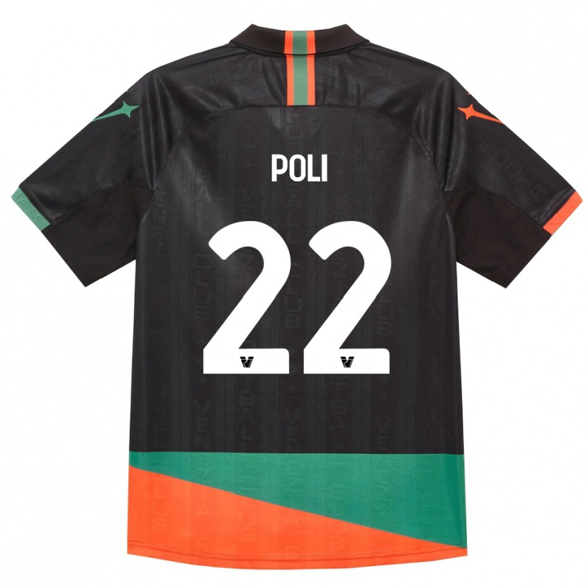 Danxen Homme Maillot Elena Poli #22 Noir Orange Vert Tenues Domicile 2026/27 T-Shirt
