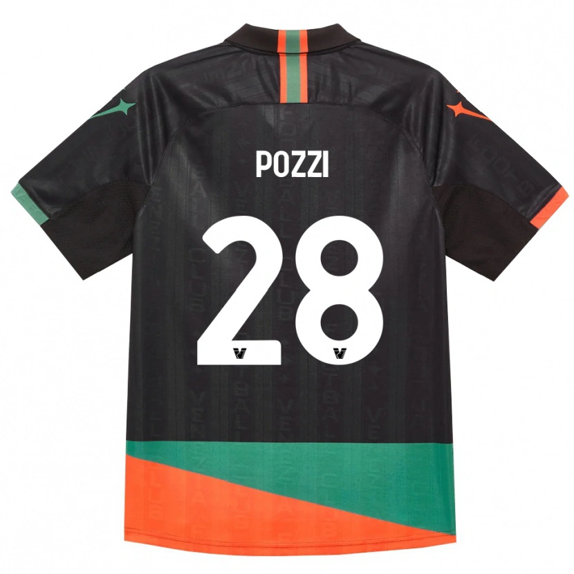 Danxen Homme Maillot Alessio Pozzi #28 Noir Orange Vert Tenues Domicile 2026/27 T-Shirt